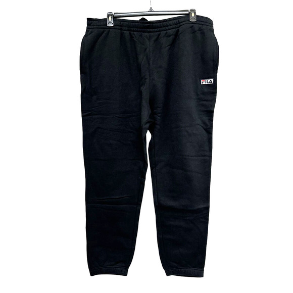 NWT Sz XXL Men’s Fila Logo Garin Joggers. Black. Drawstring/Elastic Waist. - Picture 1 of 4